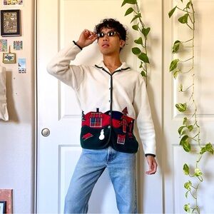 Vintage 90’s Christmas Fleece Button-Up